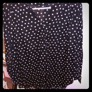 H&M casual star button down shirt